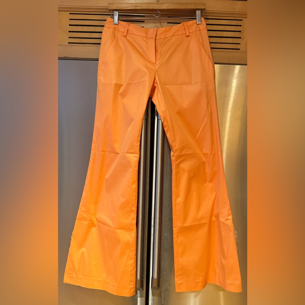 NWT LIA KES NEW YORK Orange Pants with Silk Lining. SIZE: 4